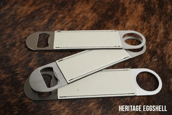 Heritage Eggshell leatherette bottle opener