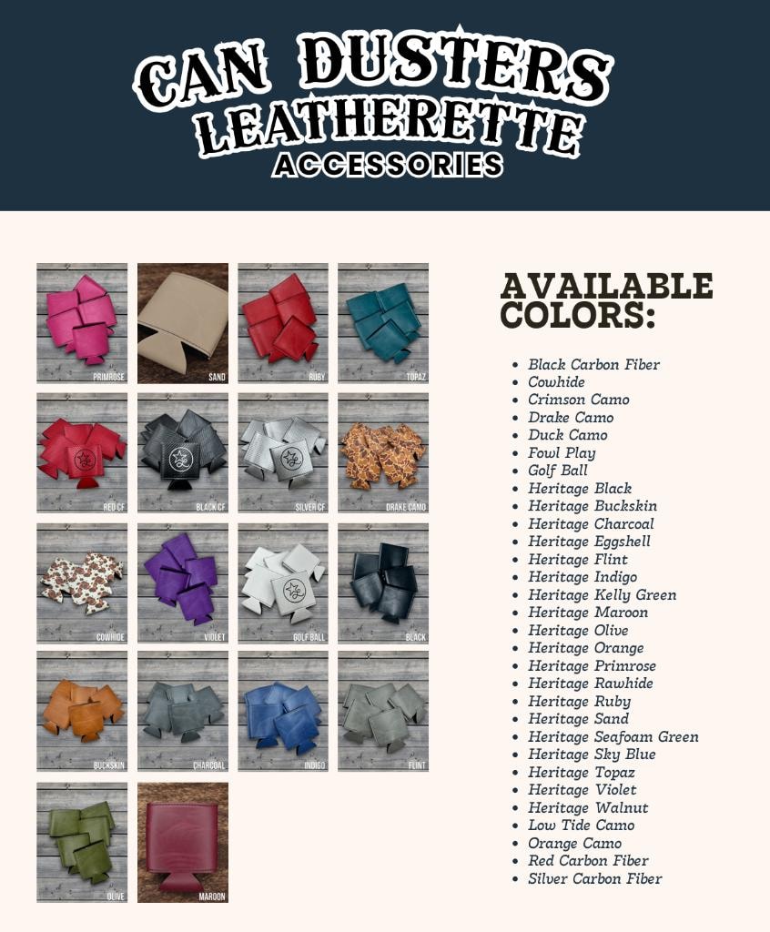 Regular can dusters leatherette accessories color catalog