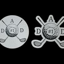 Dad #1 — Crossed Golf Clubs