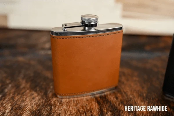 Heritage Rawhide leatherette flask