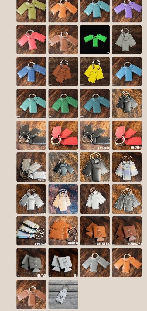 Leatherette key chains — color catalog page 2