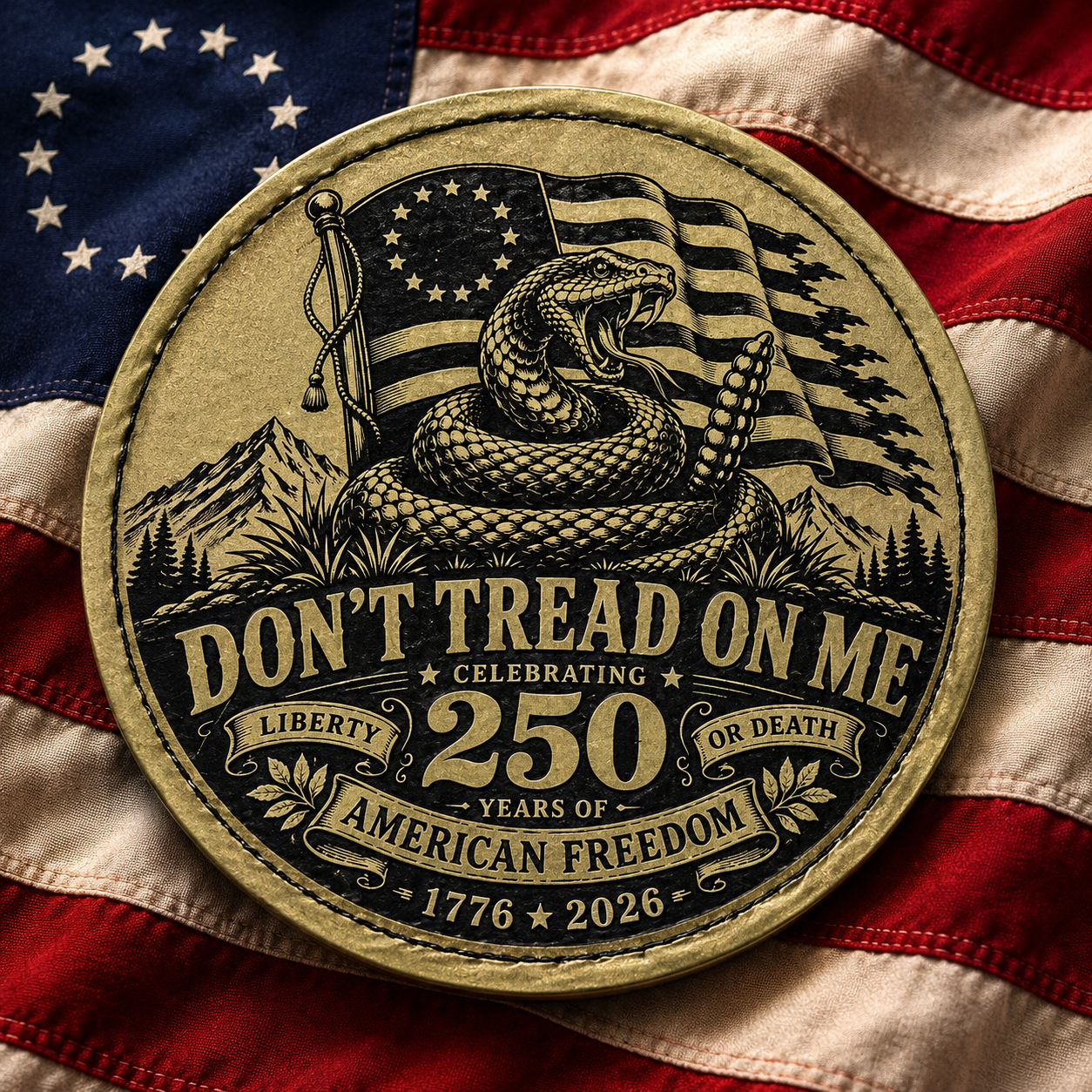 American freedom 250th anniversary medallion