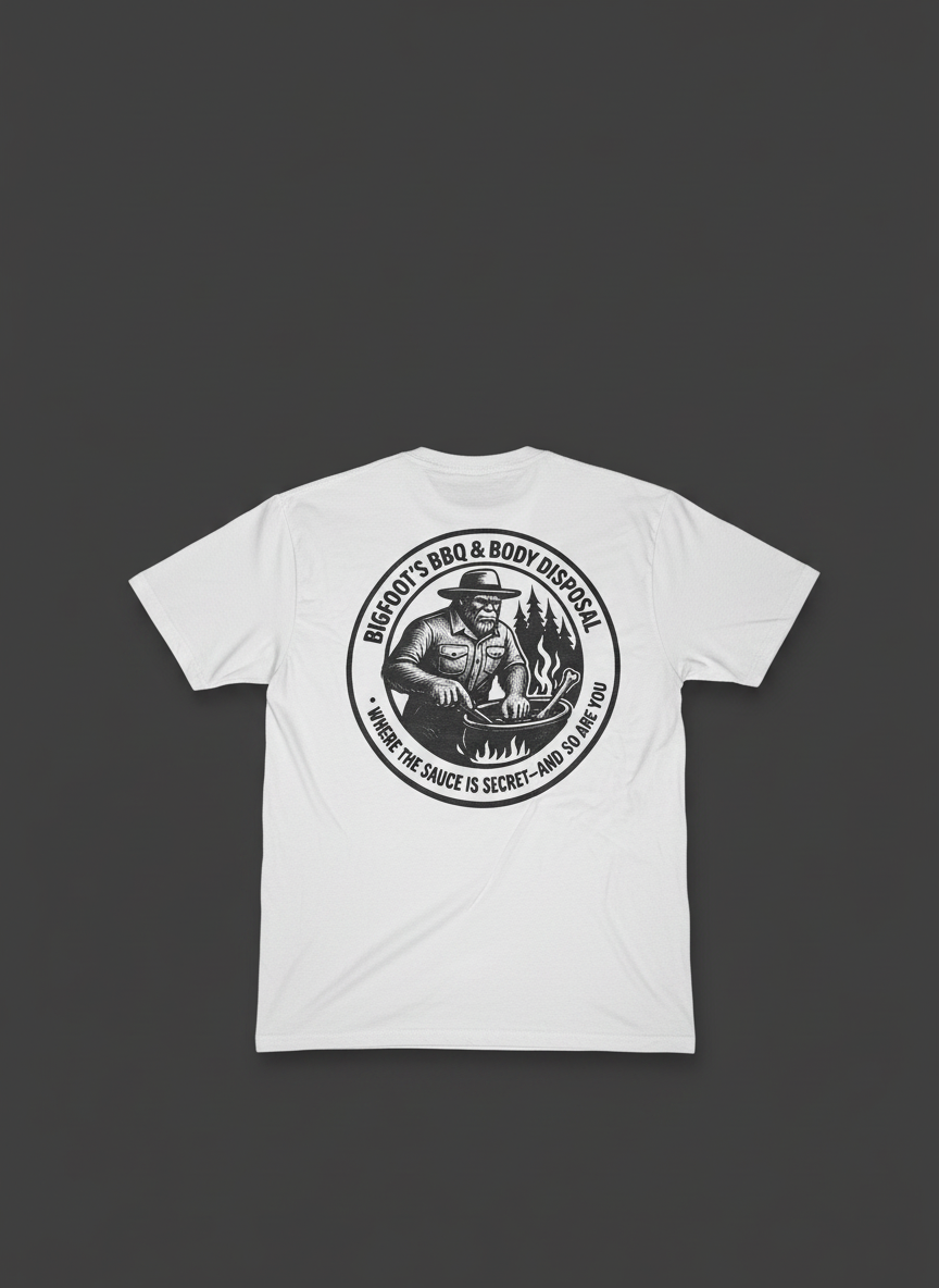 Bigfoot's BBQ & Body Disposal T-Shirt