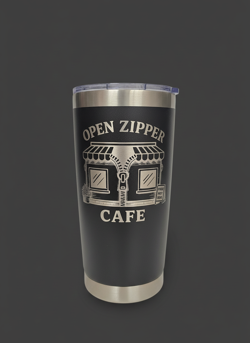 Open Zipper Cafe Tumbler